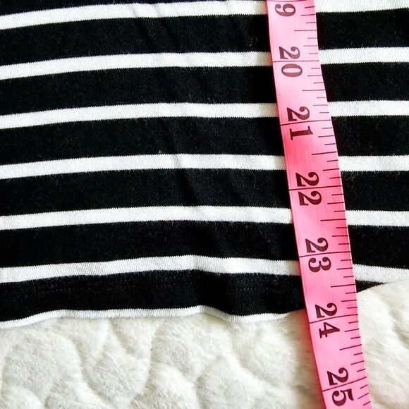 Tommy Bahama multi striped tee wide sleeves oversized small black white - Picture 3 of 8